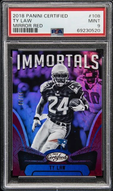 2018 Panini Certified Ty Law Mirror Red #108 card image