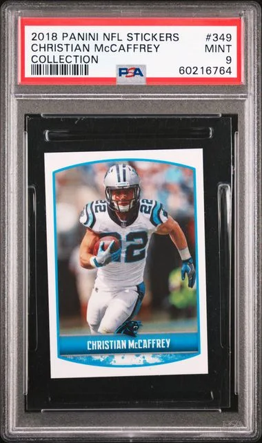 2018 Panini Christian Mccaffrey NFL Stickers Collection #349 card image