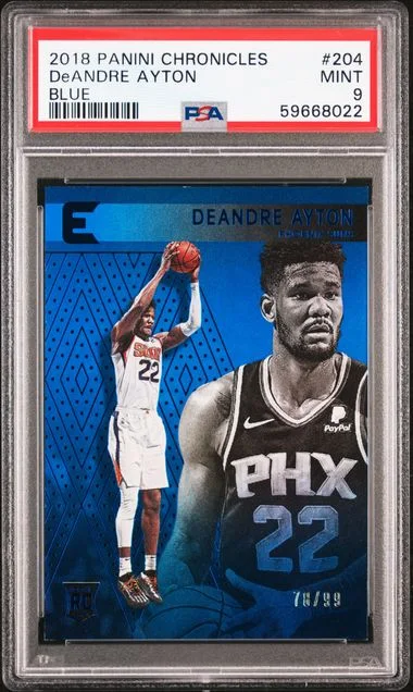 2018 Panini Chronicles Deandre Ayton Blue #204 card image
