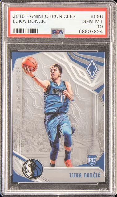 2018 Panini Chronicles Luka Doncic Gold #596 card image