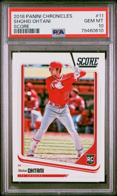2018 Panini Chronicles Shohei Ohtani Score #11 card image