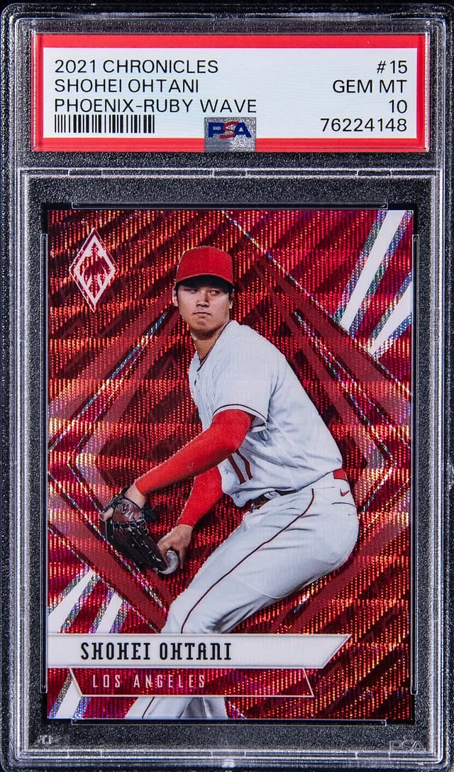 2018 Panini Chronicles Shohei Ohtani Phoenix Ruby Wave #15 card image