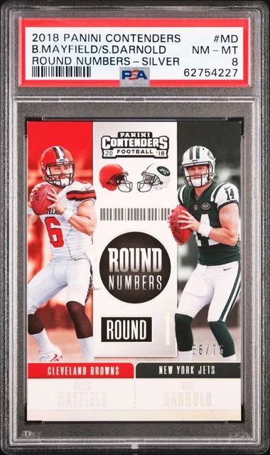 2018 Panini Contenders Baker Mayfield /Sam Darnold Round Numbers #MD card image