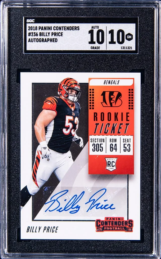 2018 Panini Contenders Billy Price Autographed #236 card image