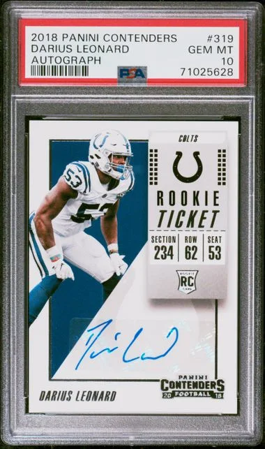 2018 Panini Contenders Darius Leonard Autograph #319 card image