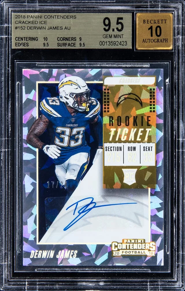 2018 Panini Contenders Derwin James Cracked Ice #152 card image