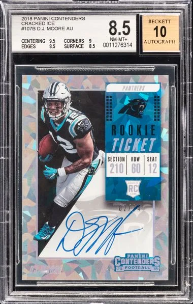 2018 Panini Contenders D.J. Moore Cracked Ice #107B card image