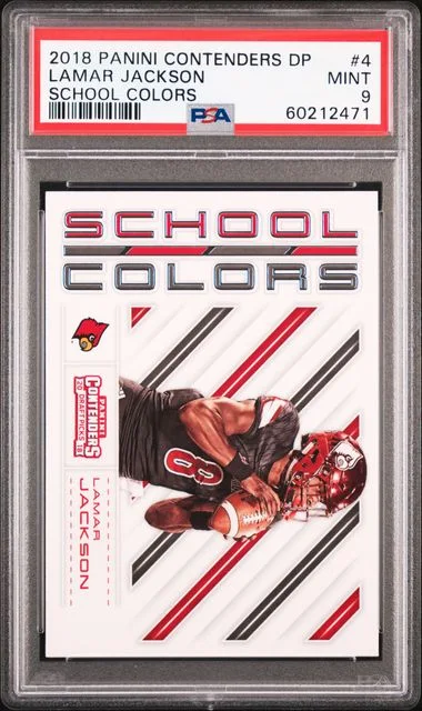 2018 Panini Contenders Draft Picks Lamar Jackson School Colors #4 card image