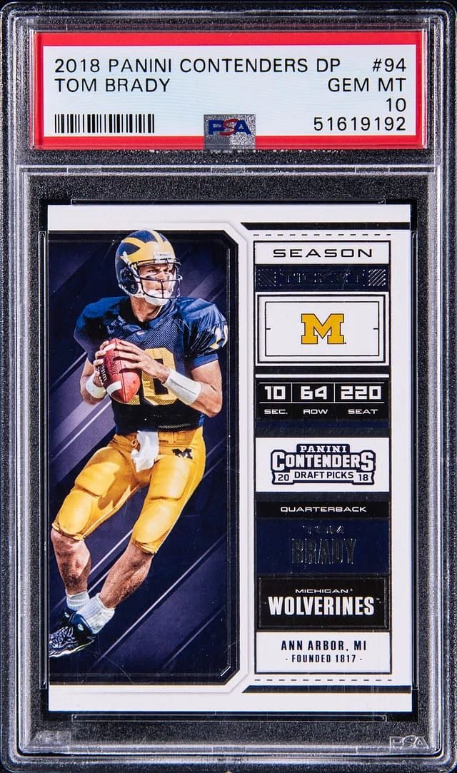 2018 Panini Contenders Draft Picks Tom Brady #94 card image