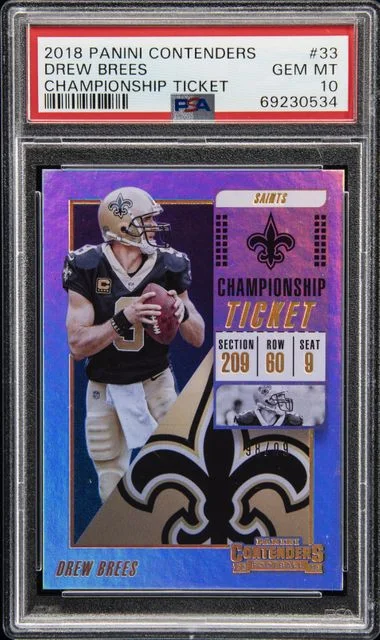 2018 Panini Contenders Drew Brees Championship Ticket #33 card image