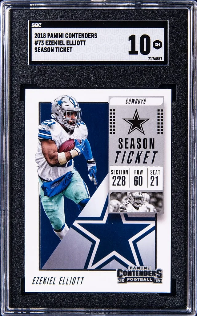 2018 Panini Contenders Ezekiel Elliott Season Ticket #73 card image
