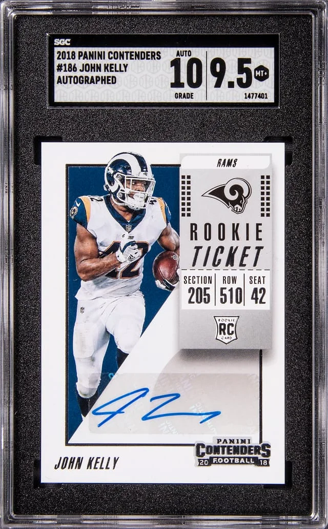 2018 Panini Contenders John Kelly Autographed #186 card image
