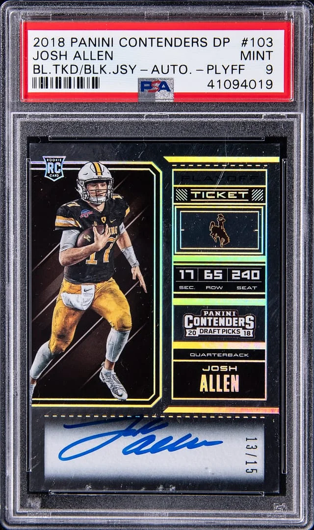 2018 Panini Contenders Josh Allen Playoff Ticket Autograph #103 card image