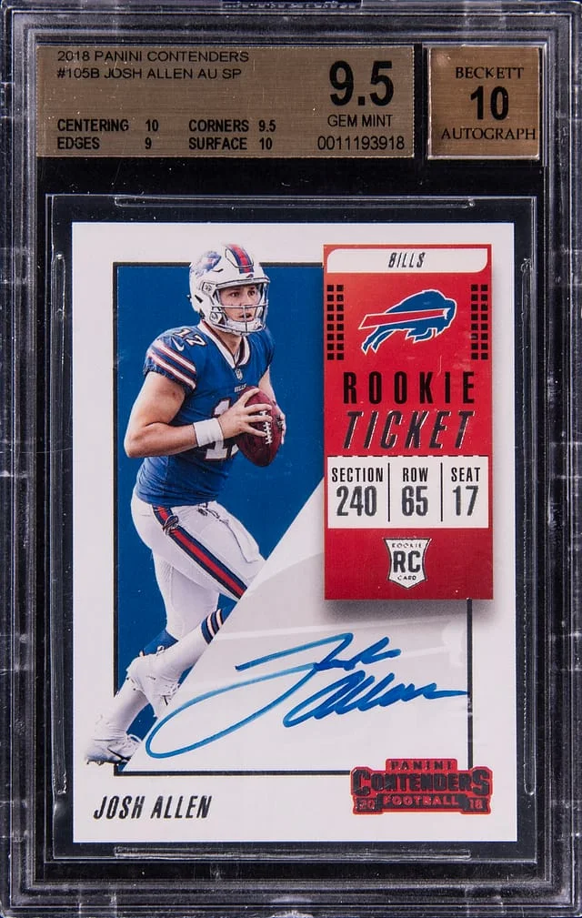 2018 Panini Contenders Josh Allen Autograph Short Print #105 card image