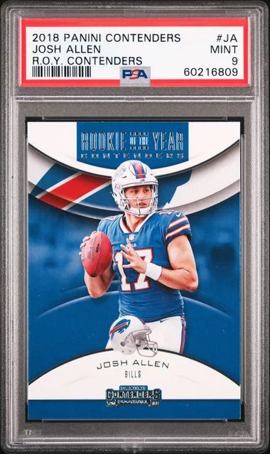 2018 Panini Contenders Josh Allen Of The Year Contenders #JA card image