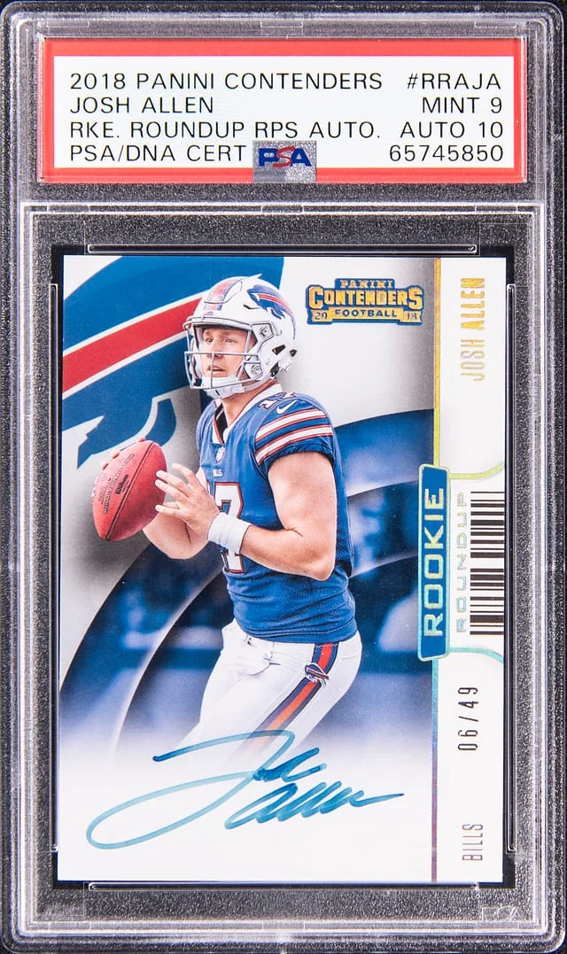 2018 Panini Contenders Josh Allen Roundups RPS Autograph #RRAJA card image