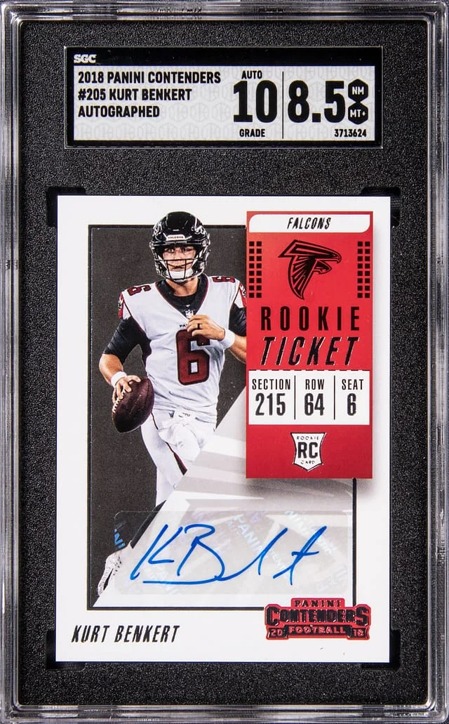 2018 Panini Contenders Kurt Benkert Ticket Autograph #205 card image