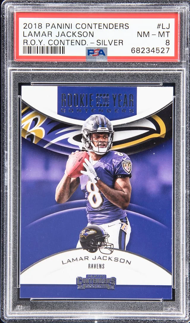 2018 Panini Contenders Lamar Jackson R.O.Y Contenders - Silver #LJ card image