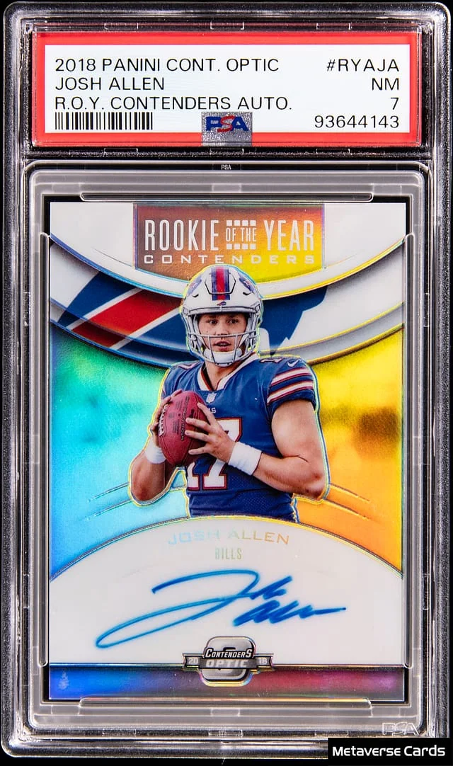 2018 Panini Contenders Optic Josh Allen Of The Year Autograph #RYA-JA card image