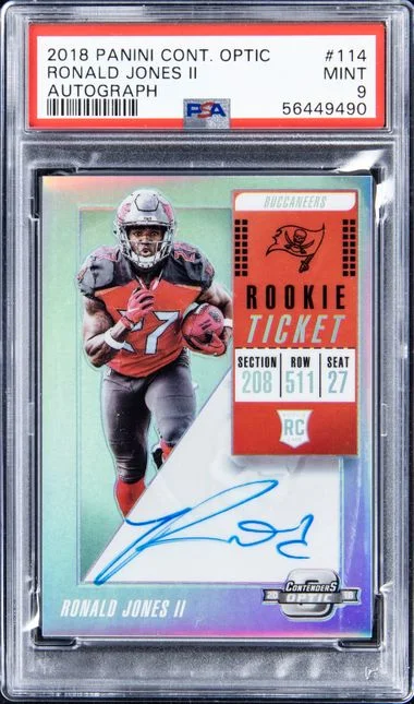2018 Panini Contenders Optic Ronald Jones II Autograph #114 card image