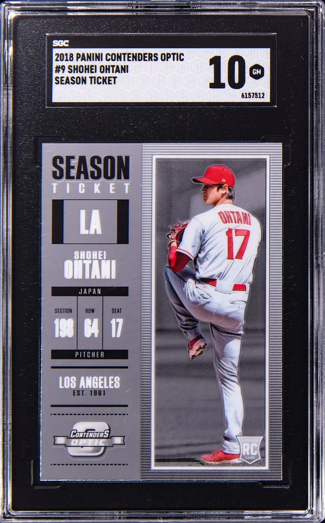 2018 Panini Contenders Optic Shohei Ohtani Season Ticket #9 card image