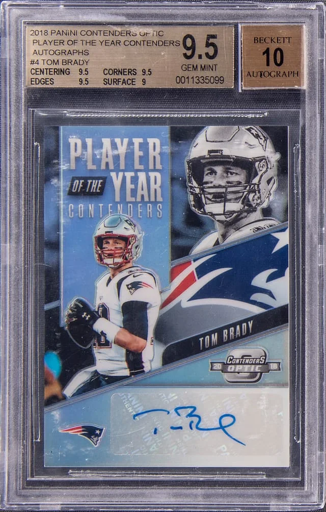 2018 Panini Contenders Optic Tom Brady Player Of The Year Contenders #4 card image