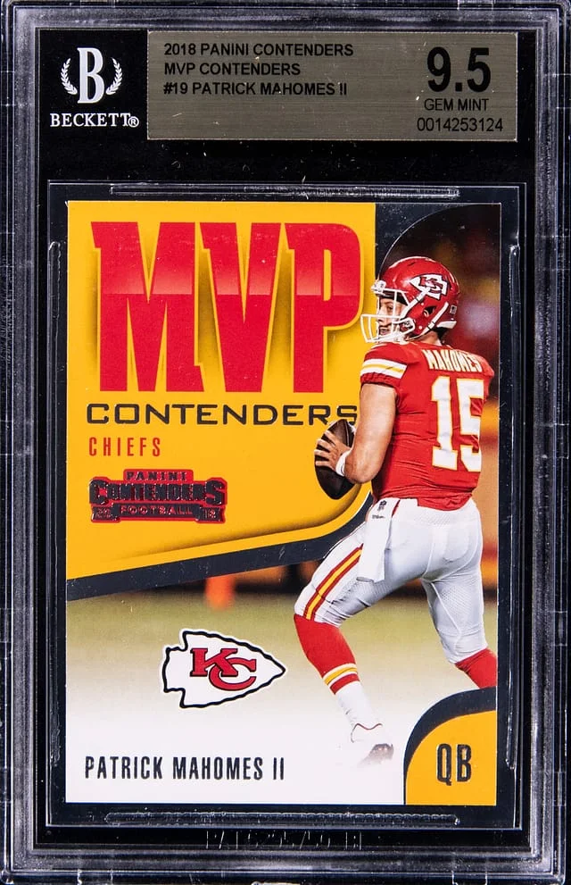 2018 Panini Contenders Patrick Mahomes II MVP #MVP-19 card image
