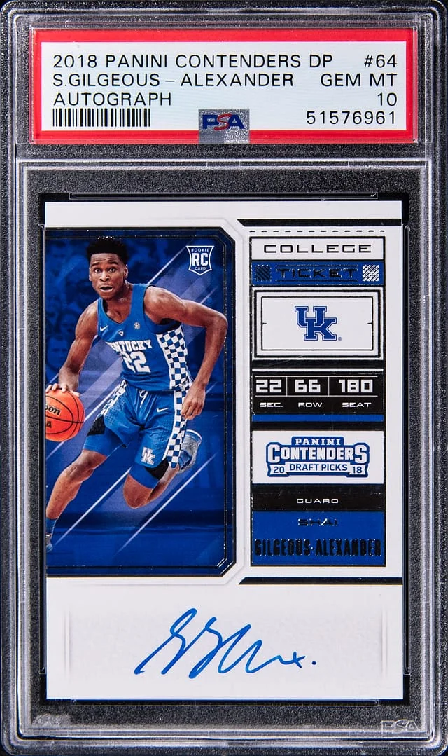 2018 Panini Contenders Shai Gilgeous-Alexander Autograph #64 card image