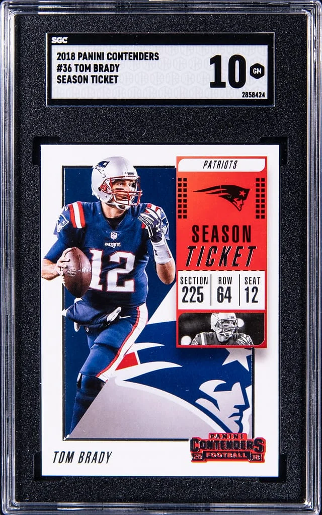 2018 Panini Contenders Tom Brady Season Ticket #36 card image