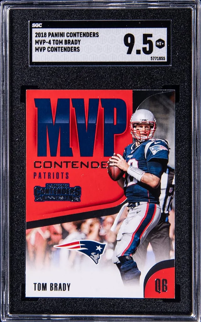 2018 Panini Contenders Tom Brady MVP Contenders #MVP-4 card image