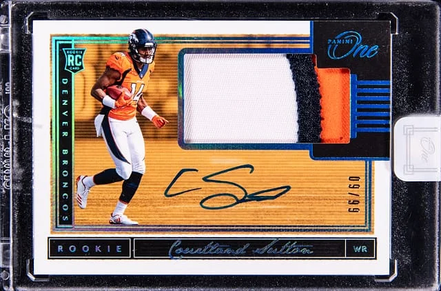 2018 Panini Courtland Sutton One Patch Autographs #8 card image