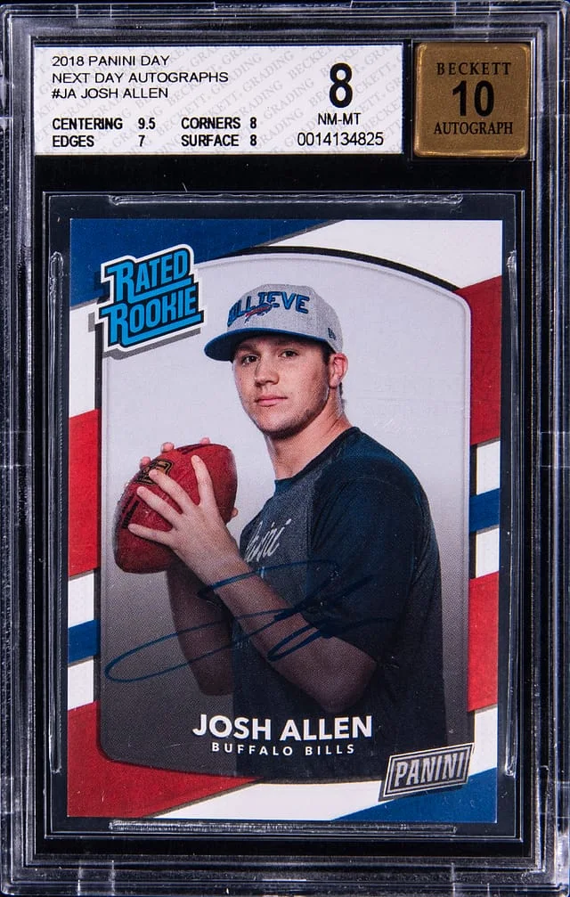 2018 Panini Day Next Day Autographs Josh Allen #no-number card image