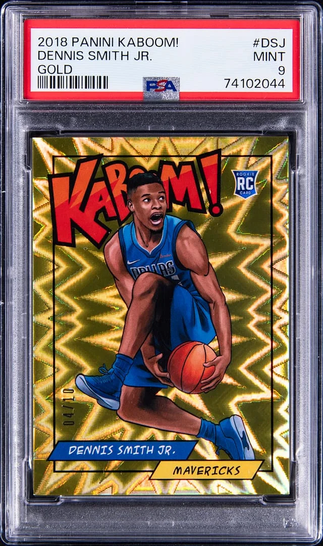 2018 Panini Dennis Smith Jr. Kaboom! Gold #K-DSJ card image