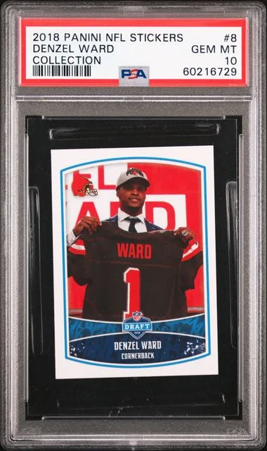 2018 Panini Denzel Ward NFL Stickers Collection #8 card image