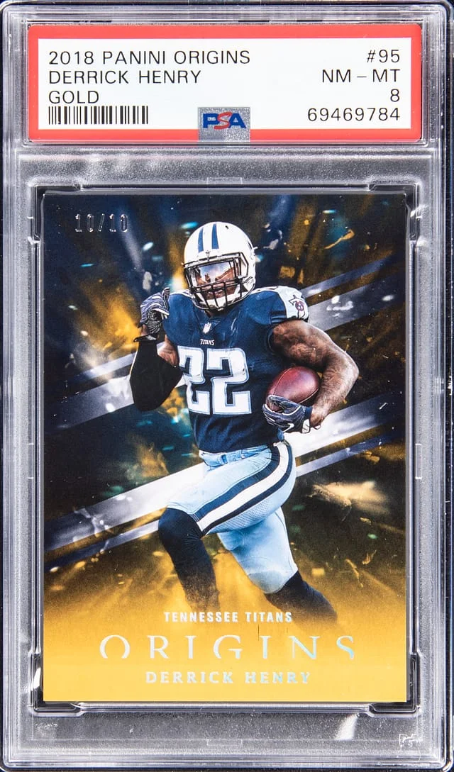 2018 Panini Derrick Henry Orgins Gold #95 card image