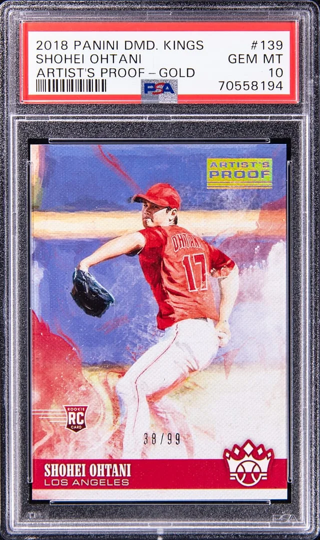 2018 Panini Diamond Kings Shohei Ohtani Artist's Proof Gold #139 card image