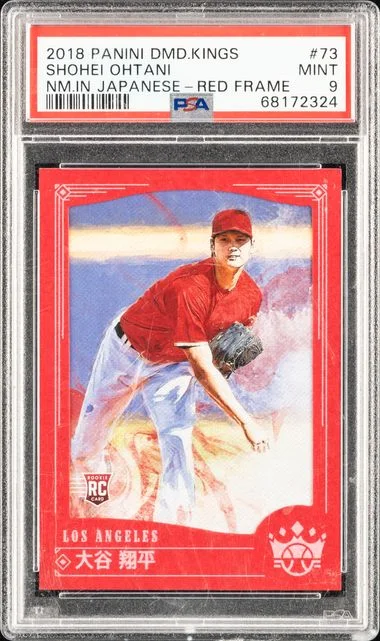 2018 Panini Diamond Kings Shohei Ohtani Pitching No Pinstripe #73 card image