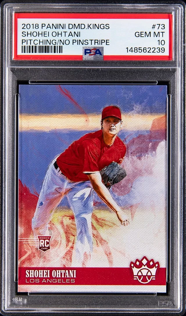 2018 Panini Diamond Kings Shohei Ohtani Pitching No Pinstripe #73 card image