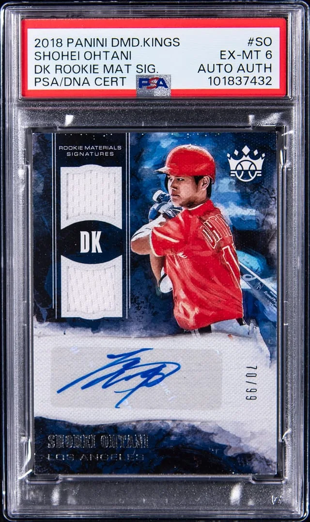 2018 Panini Diamond Kings Shohei Ohtani Material Signature Holo Silver #RMS-SO card image