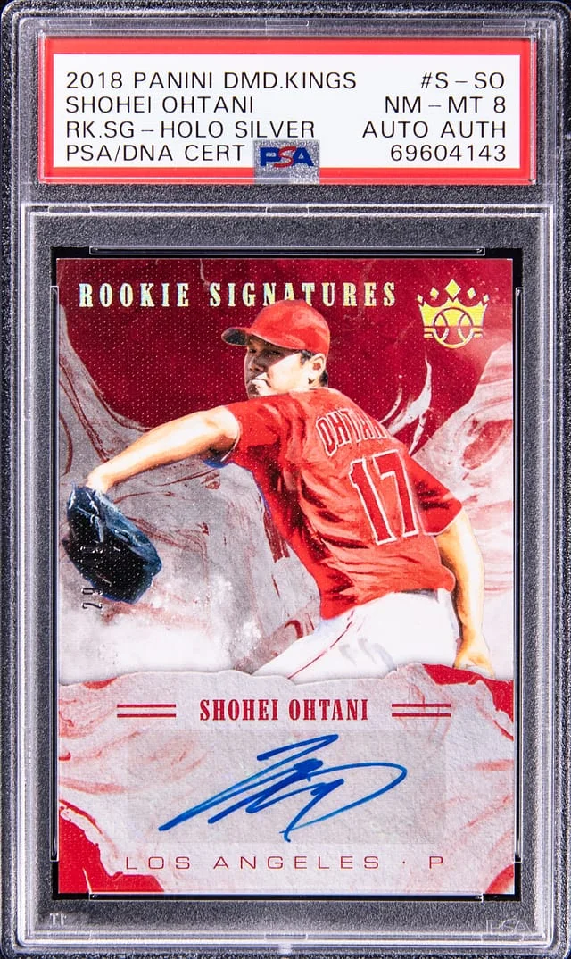 2018 Panini Diamond Kings Shohei Ohtani Signatures Holo Silver #S-SO card image