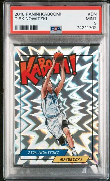 2018 Panini Dirk Nowitzki Kaboom! #DN card image