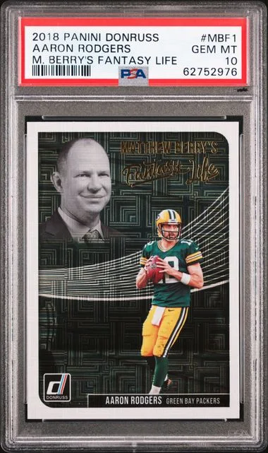 2018 Panini Donruss Aaron Rodgers Matthew Berry's Fantasy Life #MBF1 card image