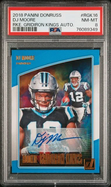2018 Panini Donruss DJ Moore Gridiron Kings Autograph #RGK-16 card image