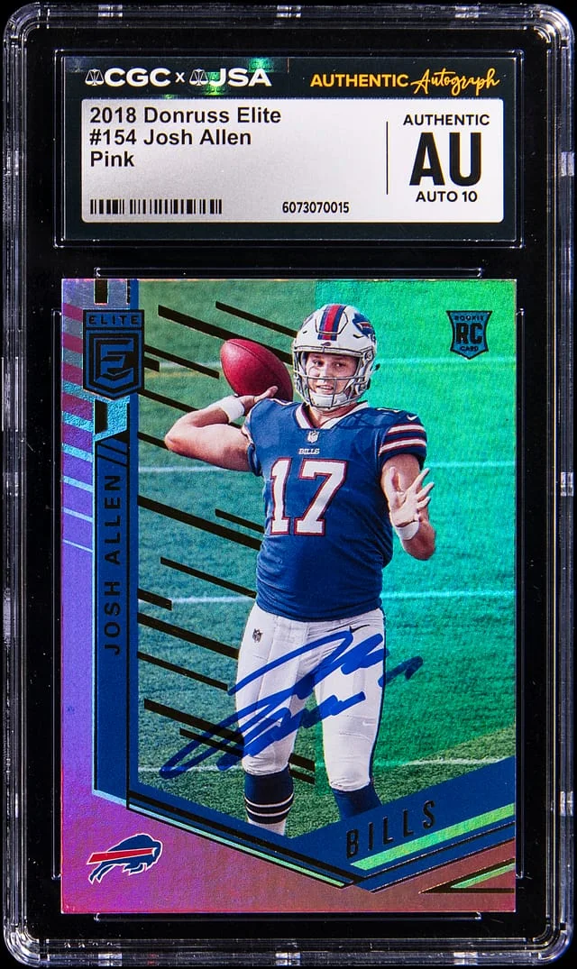2018 Panini Donruss Josh Allen Elite Pink #154 card image