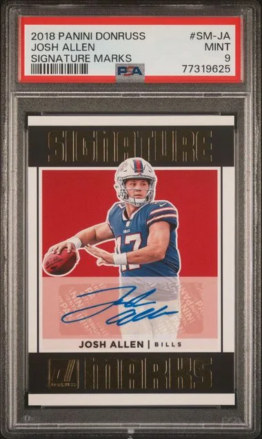 2018 Panini Donruss Josh Allen Signature Marks #SM-JA card image
