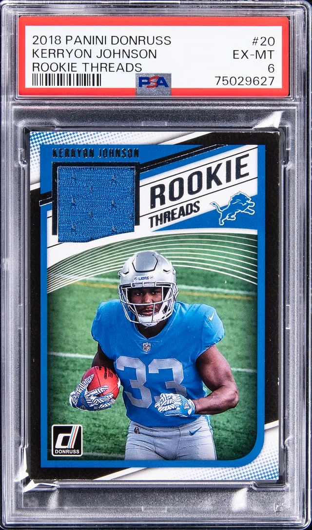 2018 Panini Donruss Kerryon Johnson Threads #20 card image