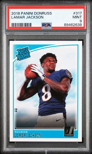 2018 Panini Donruss Lamar Jackson Rated #317 card image