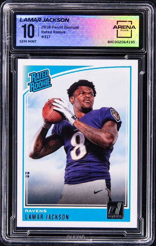 2018 Panini Donruss Lamar Jackson - Arena Club Rated #317 card image