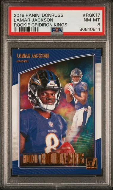 2018 Panini Donruss Lamar Jackson Gridiron Kings #RGK-17 card image