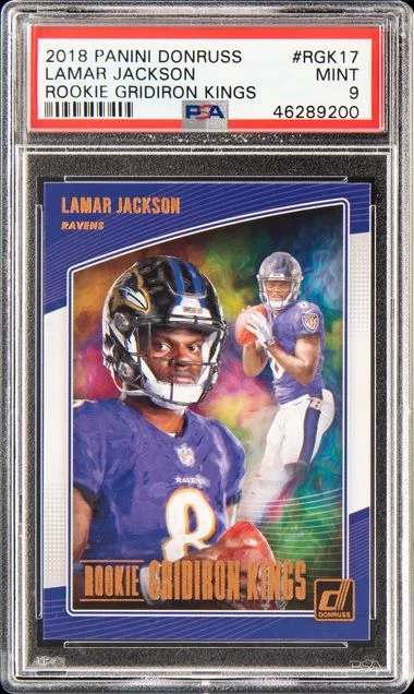 2018 Panini Donruss Lamar Jackson Gridiron Kings #RGK17 card image